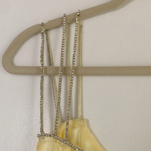 LoveShackFancy Yellow Dress with Crystal Straps - Picture 6 of 9